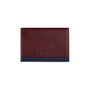 Zoozie Bags Cartera para Hombre de Piel Auténtica, Rojo Claret y Azul Oscuro